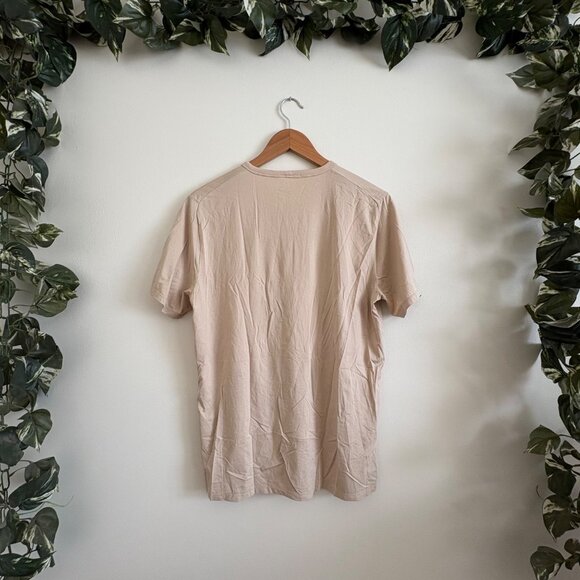 Lululemon Athletic Scoop Neck Short Sleeve Classic Fit Shirt Pink Tan Men’s Sz M - Picture 2 of 6